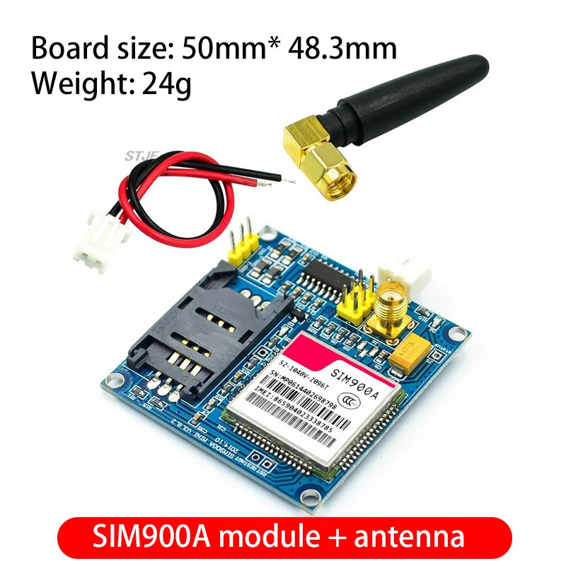 Kit Placa Módulo Transmisión Datos Inalámbrica GSM/GPRS SIM900A / SIM900 Mini V4.0 con Antena