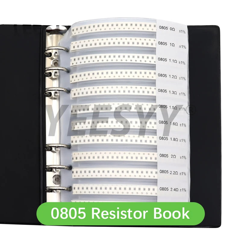 0201 0402 0603 0805 1206 1% 4250PCS 8500PCS 8850PCS SMD Resistor Sample Book Assorted Kit 10K 100K 1K 1R 100R 220R