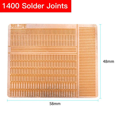 Set Puntos Reparación Soldadura RELIFE RL-007GA (Rápido, Sin Bucle) para Pads Teléfono Diferentes Tamaños
