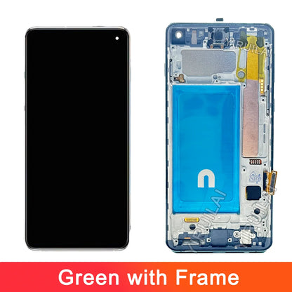 TFT probado S10 LCD para Samsung Galaxy S10 SM-G973F/DS G973U G973 LCD S10 pantalla LCD MONTAJE DE digitalizador con pantalla táctil reemplazo