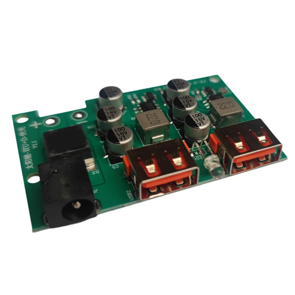 Estabilizador Panel Solar DC 5V 3A Dual USB Carga Rápida Controlador Regulador para Celular/Laptop/Cámara/Drones