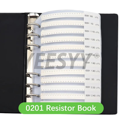 0201 0402 0603 0805 1206 1% 4250PCS 8500PCS 8850PCS SMD Resistor Sample Book Assorted Kit 10K 100K 1K 1R 100R 220R