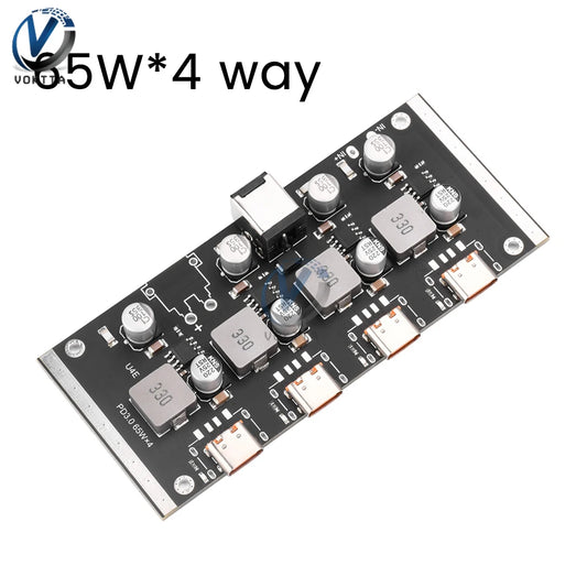 Módulo Adaptador Fuente PD 65W USB-C Soporta PD3.0/2.0, QC3.0/2.0, FCP, AFC Placa Circuito Cargador