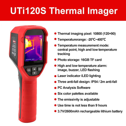 Termógrafo Infrarrojo UNI-T UTi160S (160x120) con Láser y Software PC - Cámara Termográfica IR