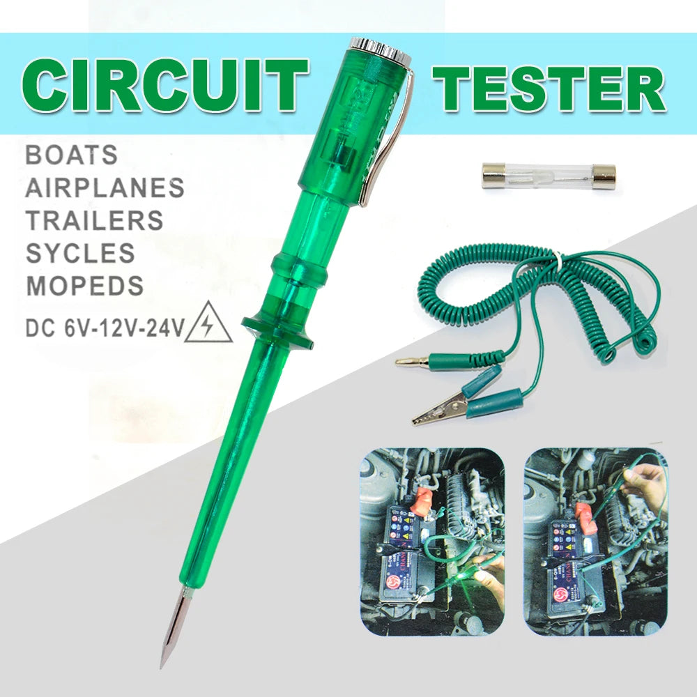 Pluma Tester Voltaje Circuito Universal Auto/Camión con Display Digital y Luz - Accesorio Reparación