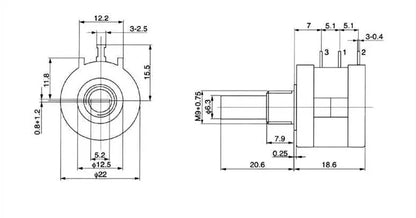 3590S-2-103L 103 102 104 503 3590S 10K 1K 100K 50K ohmPrecision Multiturn Potentiometer  10 Ring Adjustable Resistor