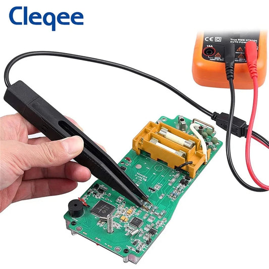 Pinzas Prueba SMD Cleqee P1510 para Componentes LCR Multímetro Tester Punta Sonda Cable