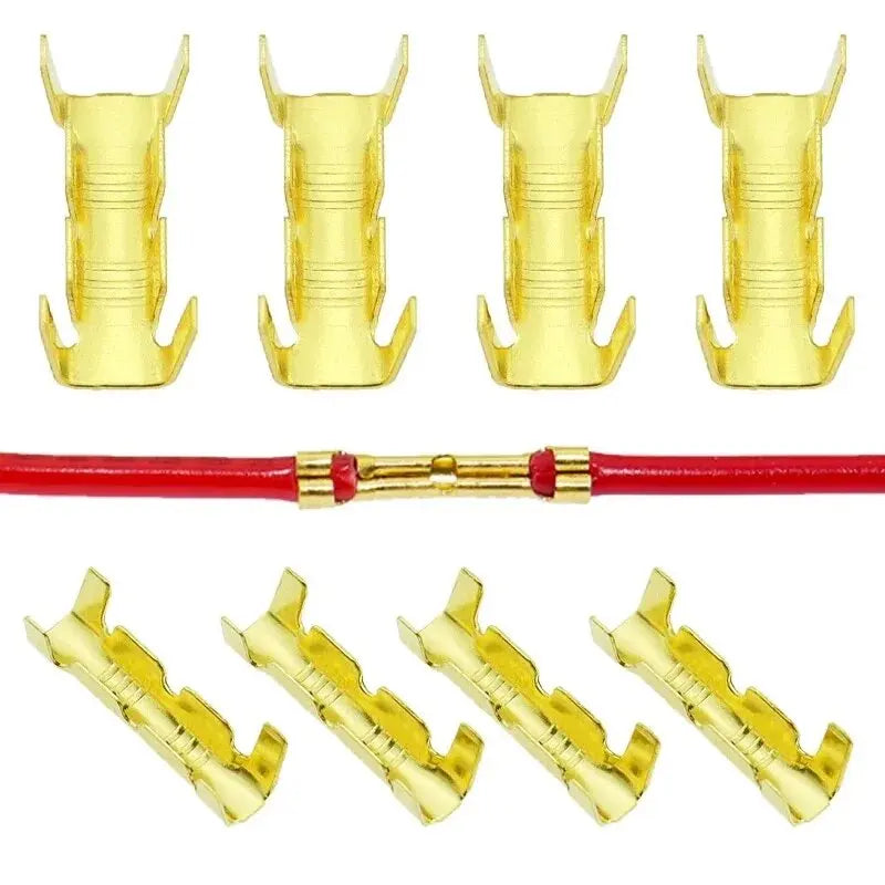 Conector Terminal Cobre Amarillo Alta Precisión Tipo 453u (Interfaz Dual, 0.3-1.5mm²) (200 Unidades)