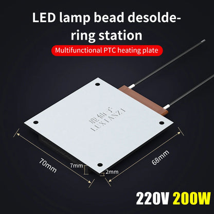 LUXIANZI Aluminum Led Remover BGA Desoldering Station PTC Fever Plate Preheating LCD Strip Chip Repair Thermostat Heating Plate
