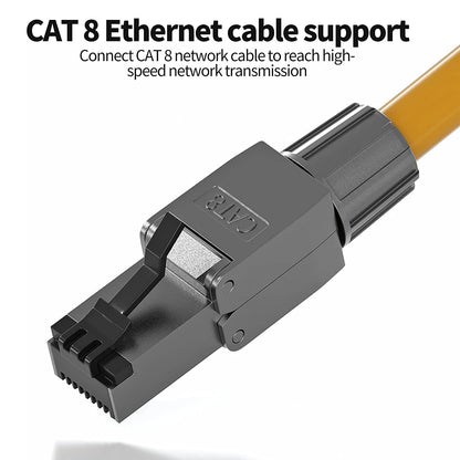 Conector RJ45 Industrial ZoeRax (Cat8/Cat7/Cat6a) Tool-Free Blindado Terminación Modular (1 Unidad)