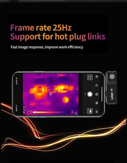 Termógrafo UNI-T UTi120MS para iPhone (iOS) - Cámara Térmica USB-C Detección PCB/Calefacción Suelo