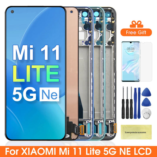 Pantalla LCD 6.55" con Marco y Digitalizador Táctil para Xiaomi Mi 11 Lite 5G NE (2109119DG) (Ensamblaje)