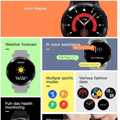 Smartwatch 2024 6 Pro (1.32", 160x160) Llamada Bluetooth, Diales Personalizados, Monitor Salud/Deporte para Hombre/Mujer