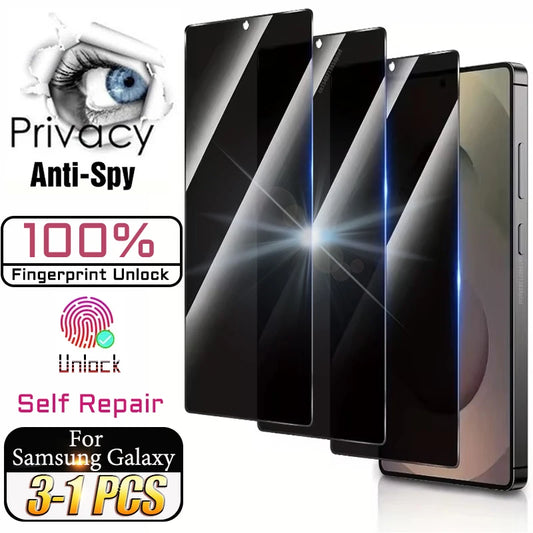 Película de desbloqueo de reparación automática para Samsung Galaxy, Protector de pantalla de privacidad, no de vidrio, S25 Ultra, S24, S23, S22, S20 Plus, FE, S21, 5G, Note 20