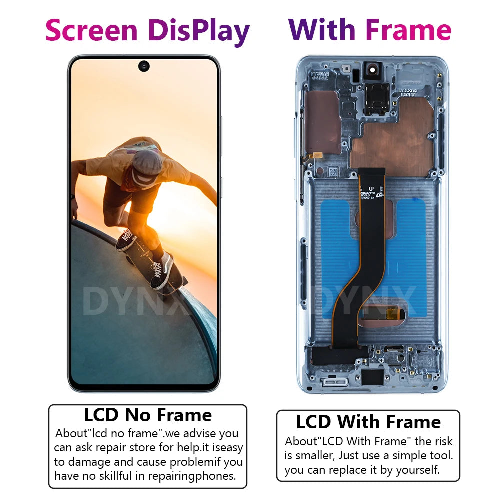 Pantalla AMOLED de 6,7 pulgadas para Samsung Galaxy S20 Plus LCD G985 G985F G985F/DS G986 LCD S20 + con montaje de digitalizador de cristal táctil