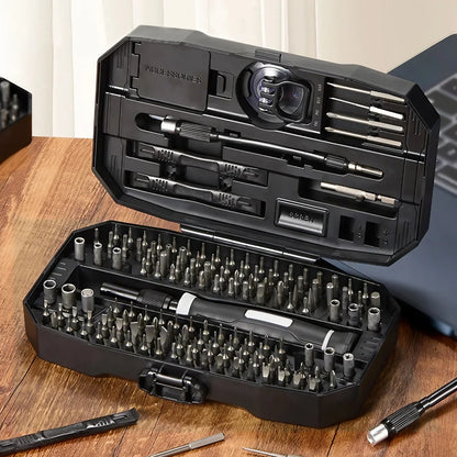 Set Destornilladores Precisión Profesional 152 en 1 / 25 en 1 (Kit Herramientas Laptop/Computadora, Puntas T5/T6 Torx)