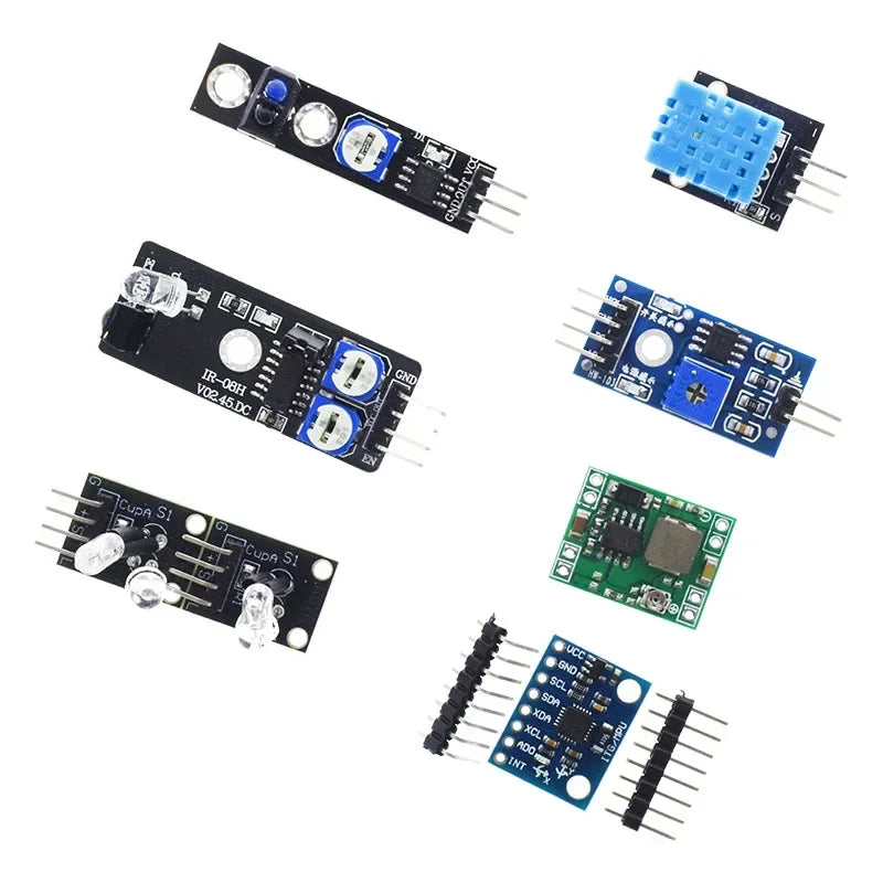 Kit Inicio Módulos Sensores (45 en 1, 16 Tipos) con Caja para Arduino/Raspberry Pi/UNO R3/MEGA2560 (Superior a 37 en 1)