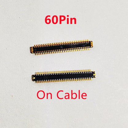 10pcs LCD Display FPC Connector On Board For Xiaomi Hongmi Redmi 9A 9C Note9 Note 9 Poco C3 Screen Plug 60pin