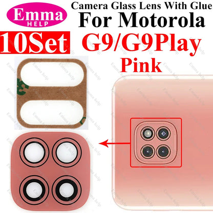 10set A+ Back Camera Glass Lens for Motorola Moto G9 G8 G7 G6 G5 Plus Play Power Rear Camera Lens