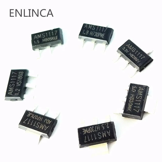 Kit Regulador Voltaje 70 Piezas (AMS1117 1.2V/1.5V/1.8V/2.5V/3.3V/5.0V/ADJ)