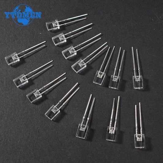 Diodos LED Cuadrados 2x5x7mm 5 Colores (Blanco/Amarillo/Rojo/Verde/Azul) Kit Electrónico DIY (100 Unidades)