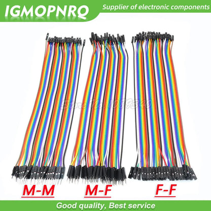 Cable Jumper Dupont (40/120 Unidades, 40 Pines, 20cm) Macho-Macho / Hembra-Hembra / Macho-Hembra para Arduino DIY Kit