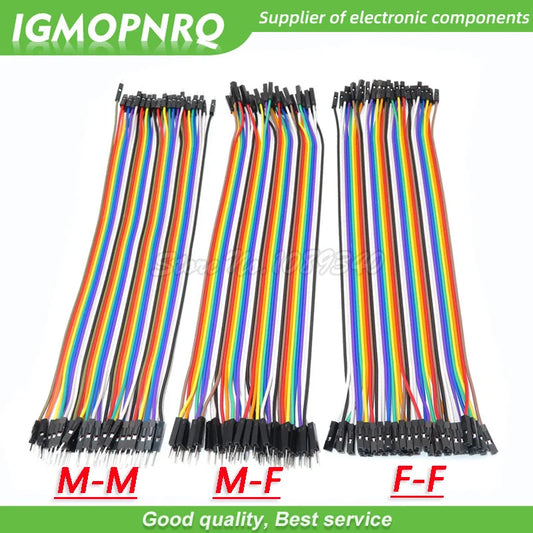 Cable Jumper Dupont (40/120 Unidades, 40 Pines, 20cm) Macho-Macho / Hembra-Hembra / Macho-Hembra para Arduino DIY Kit