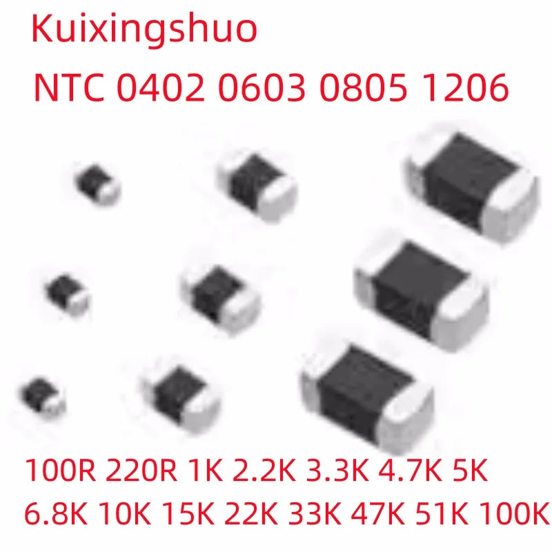 Termistor NTC SMD 0603 (1608) 5% - Varios Valores (1K a 220K Ohm) - Lote 50 Piezas