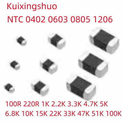 Termistor NTC SMD 0603 (1608) 5% - Varios Valores (1K a 220K Ohm) - Lote 50 Piezas
