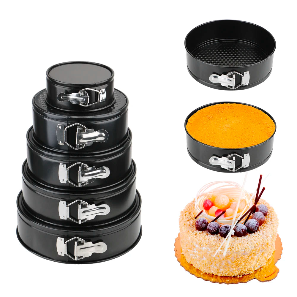 Molde Redondo Antiadherente Metal para Torta/Pastel con Fondo Removible Accesorio Cocina Repostería