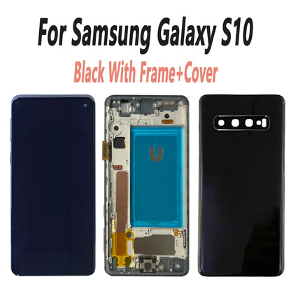 Pantalla LCD probada de 6,1 pulgadas para Samsung Galaxy S10 LCD G973F, piezas de repuesto de digitalizador de pantalla curvada táctil LCD