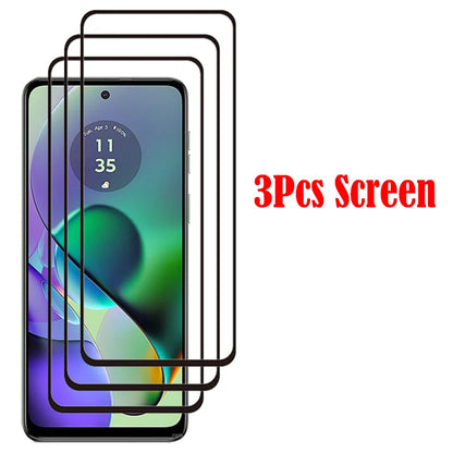 Full Cover Full Glue Tempered Glass For Motorola Moto G54 G84 Screen Protector For Moto G14 Camera Film
