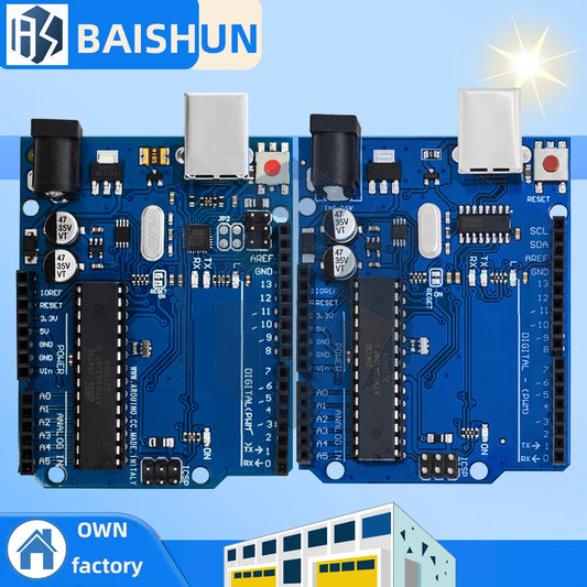 Placa Desarrollo Arduino UNO R3 (Oficial Certificada, ATMEGA16U2 + MEGA328P) con Cable USB Tipo A a B