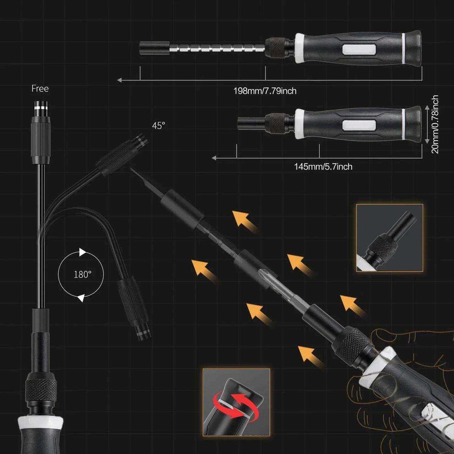 Set Destornilladores Precisión Profesional 152 en 1 / 25 en 1 (Kit Herramientas Laptop/Computadora, Puntas T5/T6 Torx)