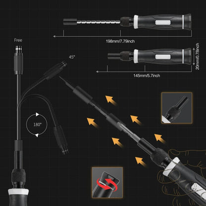 Set Destornilladores Precisión Profesional 152 en 1 / 25 en 1 (Kit Herramientas Laptop/Computadora, Puntas T5/T6 Torx)
