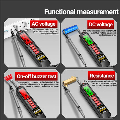 Lápiz Tester Voltaje Digital ANENG HA3015 (4V-600V) - 4000 Cuentas, Inteligente para Electricista/Automotriz