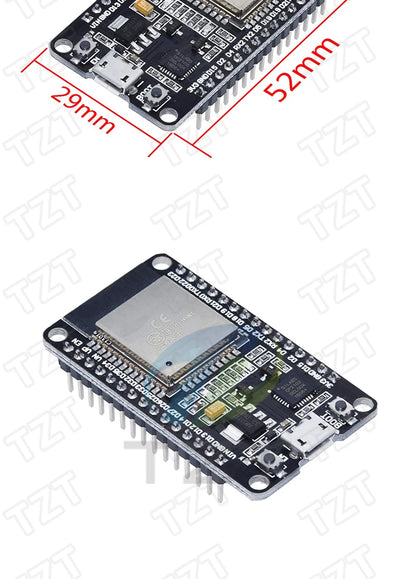 Placa Desarrollo DIYTZT ESP32 (ESP-32/ESP-32S/ESP32-CAM/ESP-WROOM-32) WiFi + Bluetooth Doble Núcleo Bajo Consumo