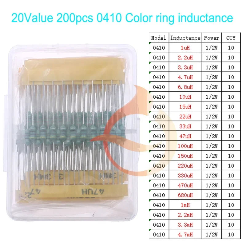 Kit Surtido Inductores SMD/DIP - Varios Valores (2.2uH a 100mH)