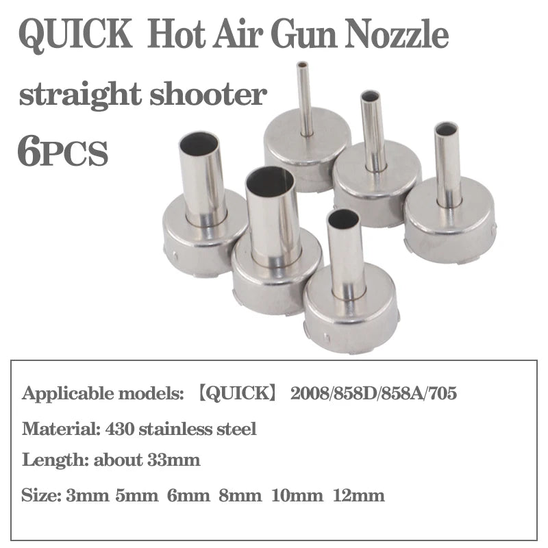 Quick original nozzle 2008 858D 858A 705 BGA soldering station/heat gun special rotary air nozzle