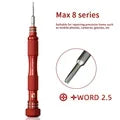 Destornillador Precisión Antideslizante MECHANIC MAX8 (Puntas 0.8 Torx / 0.6 Y / 1.2 Phillips / 1.5 Phillips / 2.5 Phillips / T2) para Reparación Móvil/Cámara