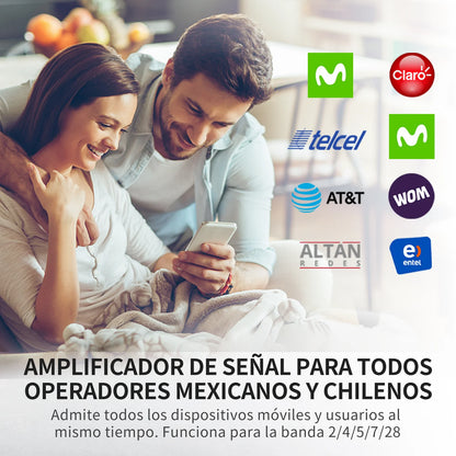 Kit Amplificador Señal Celular GoBoost 2G/3G/4G LTE GSM 700/850/1700/1900/2600 MHz (Chile)