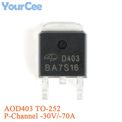MOSFET Canal-N AOD4184L (D4184) SMD TO-252 40V 50A (Opciones AOD40x disponibles) - Lote 5/20 Piezas