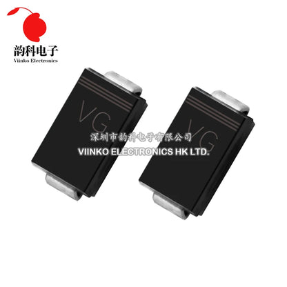 Diodo TVS Unidireccional SMD SMAJ - Varios Voltajes (5.0A a 188A) SMA/DO-214AC - Lote 50 Piezas
