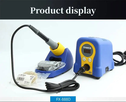 Original HAKKO FX-888D Digital Soldering Stations With FX-8801 Hanldle Solder Tool ESD Safe For PCB Professional Repair