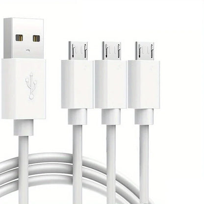 Cable Carga USB A a Micro USB (1 Metro / 3 Pies) (Pack 3 Unidades)