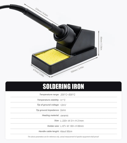 JCD 8586D Soldering Station 2 IN 1 750W Hot Air Gun LCD Dual Digital Display Electric Soldering Iron SMD Welding Rework Station