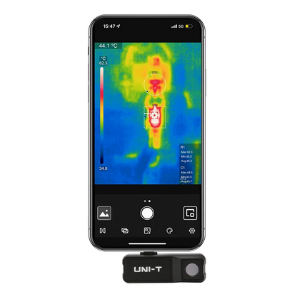 Termógrafo UNI-T UTi120MS para iPhone (iOS) - Cámara Térmica USB-C Detección PCB/Calefacción Suelo