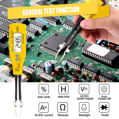 Medidor Capacitancia Digital BT-990C - Tester SMD Diodo/Resistencia (Tipo Pinza) + Puntas Repuesto