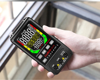 Multímetro Digital Inteligente USB (9999 Cuentas) - Pantalla Grande, AC/DC, Capacitancia, Ohm, Hz, Temp