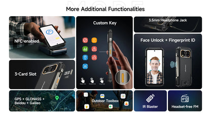 Celular Rugged Ulefone Armor 27T 4G con Cámara Térmica FLIR® y Visión Nocturna (10600mAh, 24GB/256GB, Android 14)